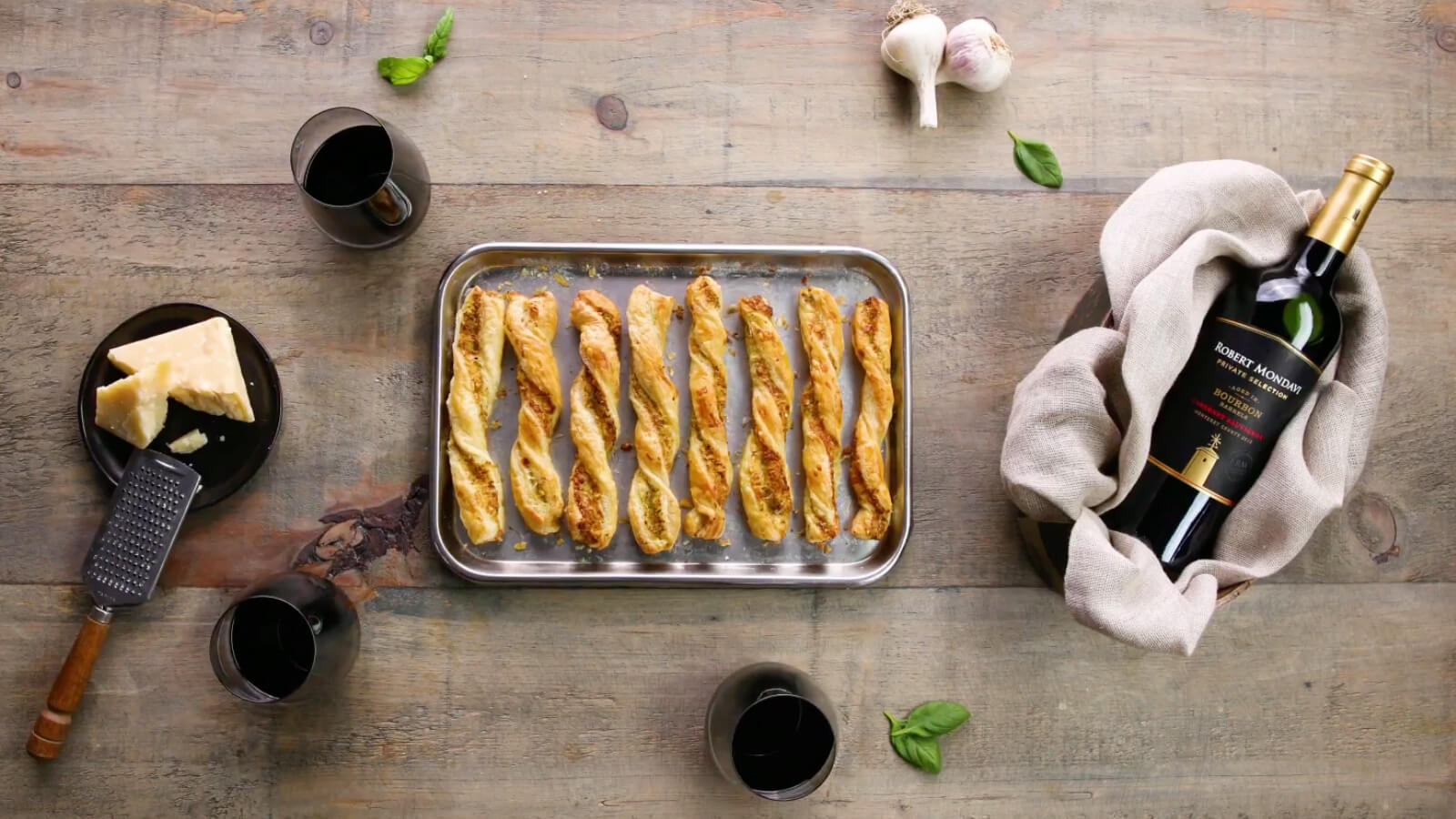 Pesto Parm Pastry Straws